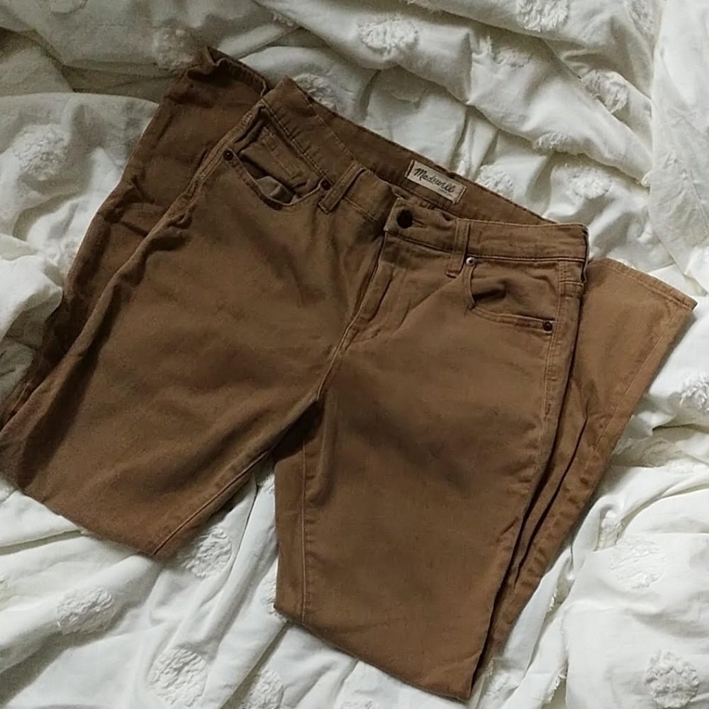 Madewell camel high riser skinny jean